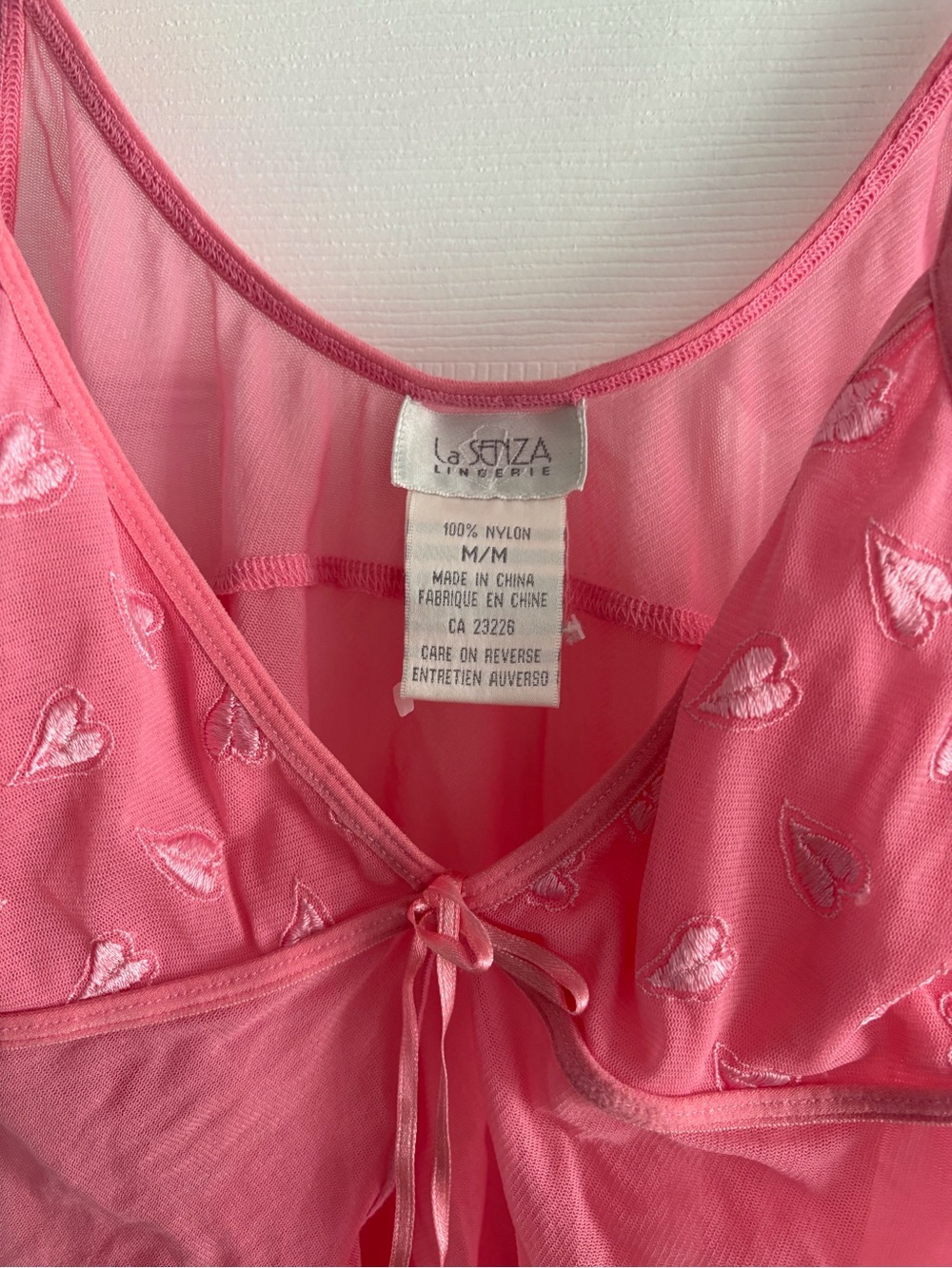 La SENZA Pink Lace-Trimmed Babydoll Chemise - Picture 2 of 4